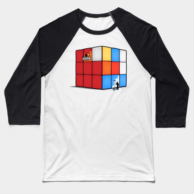 Solving the cube Baseball T-Shirt by Naolito